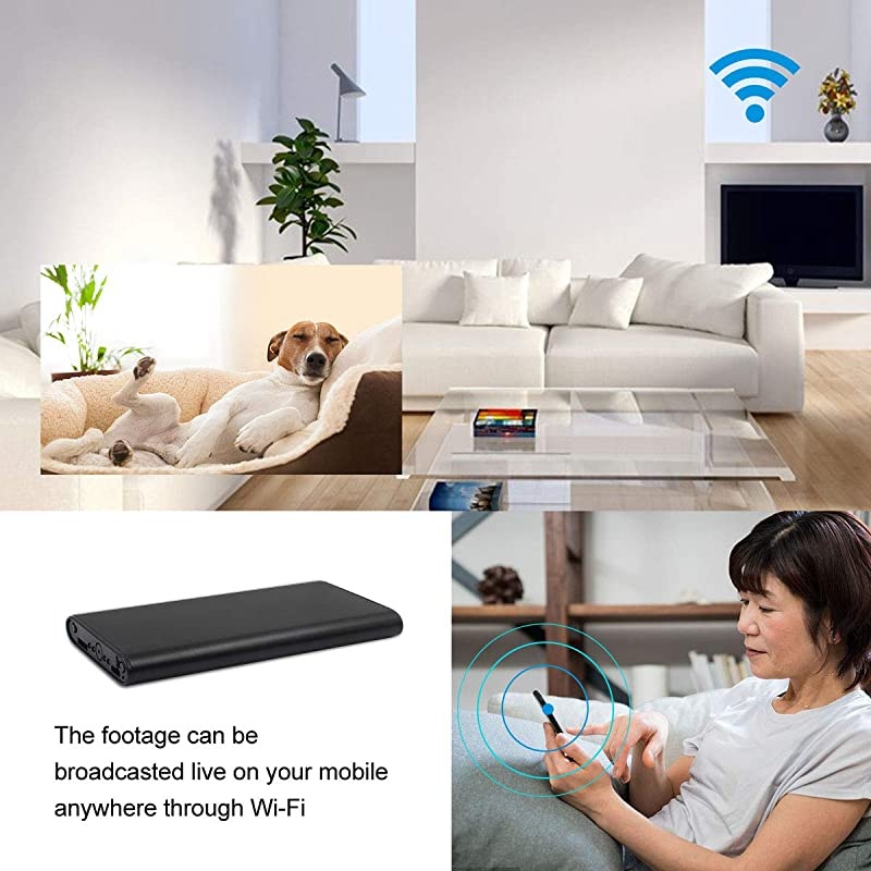 WiFi Hidden Camera Power Bank 10000mAh 10 Feet Night Vision DistanceHD 1080P Nanny Cam Portable ChargerRemotely View Realtime Monitoring