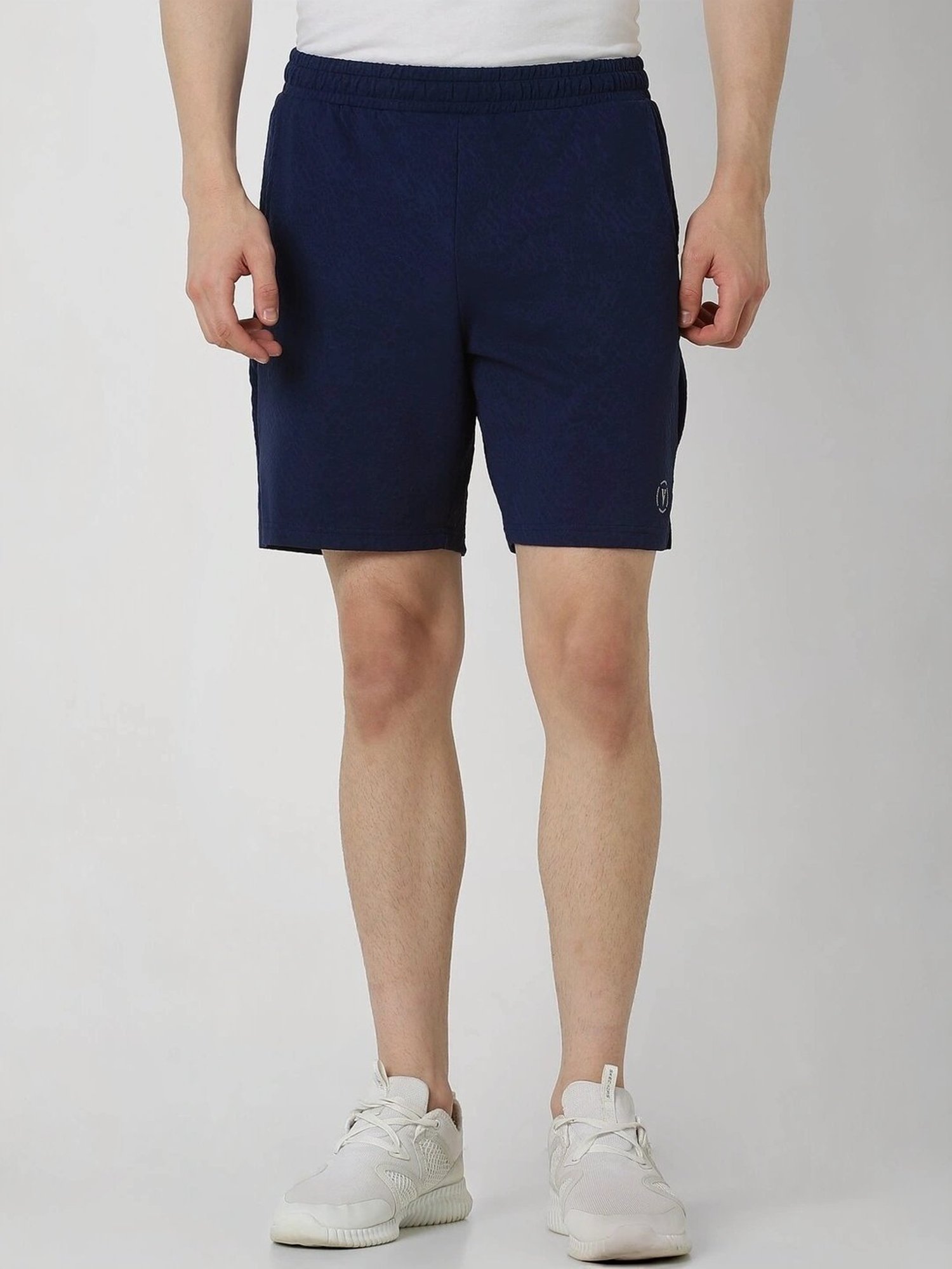 Van Heusen Navy Regular Fit Shorts