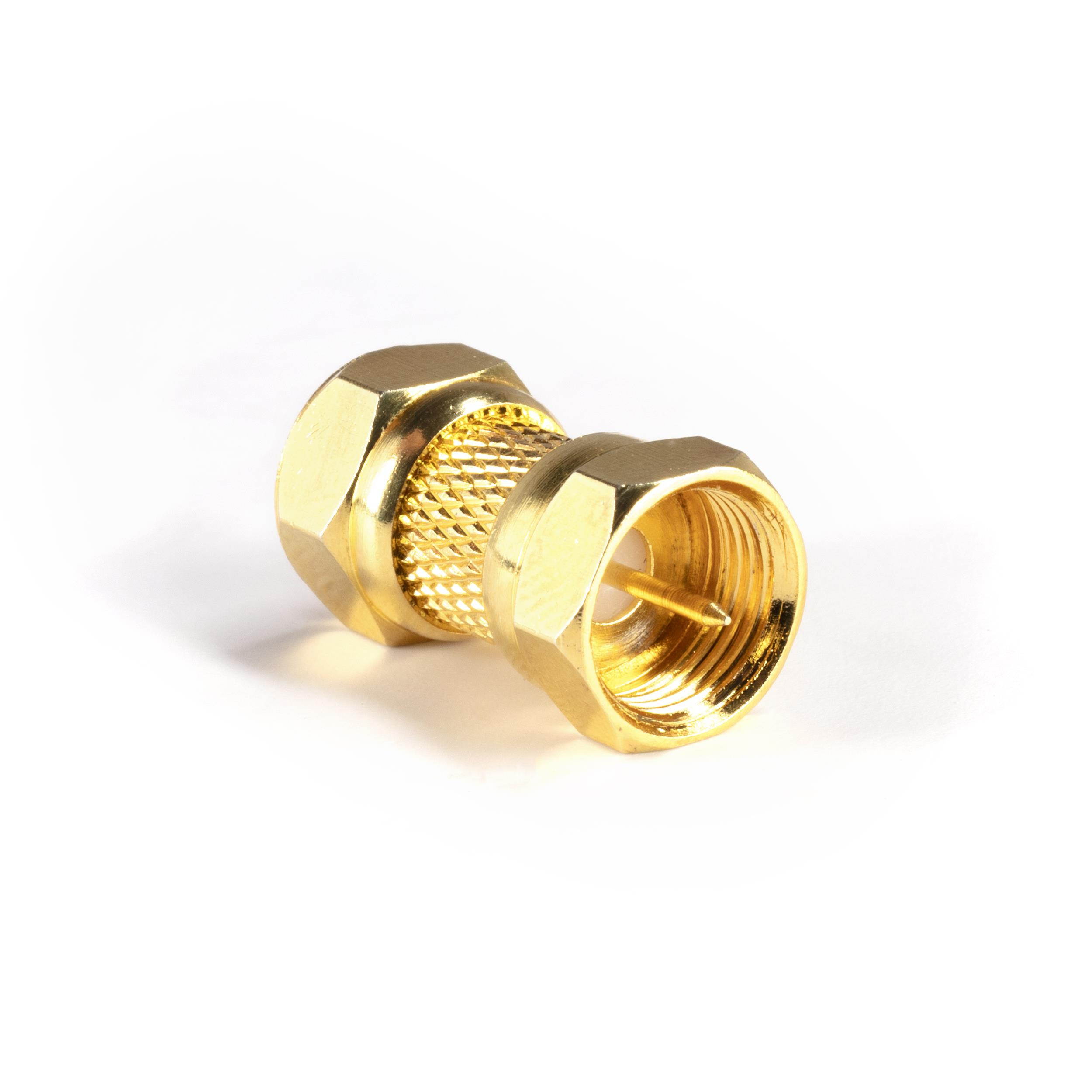 THE CIMPLE CO - Gold Cable Extension Coupler for Coaxial Cables | 4 Pack | F81 (male to male) High Quality 3GHz Satellite, Cable TV, and Cable Internet Rated
