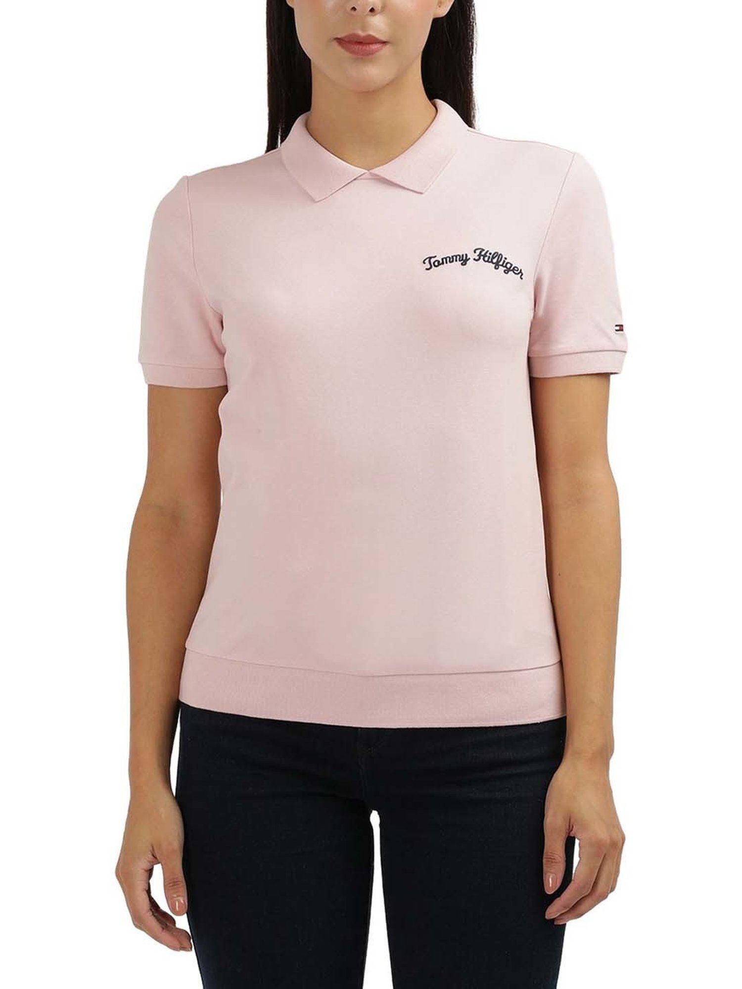 Tommy Hilfiger Pink Logo Regular Fit Polo T-Shirt