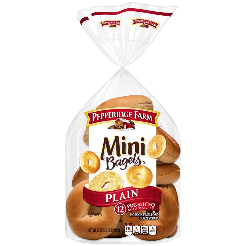 Pepperidge Farm Plain Mini Bagels - 17oz/12pk
