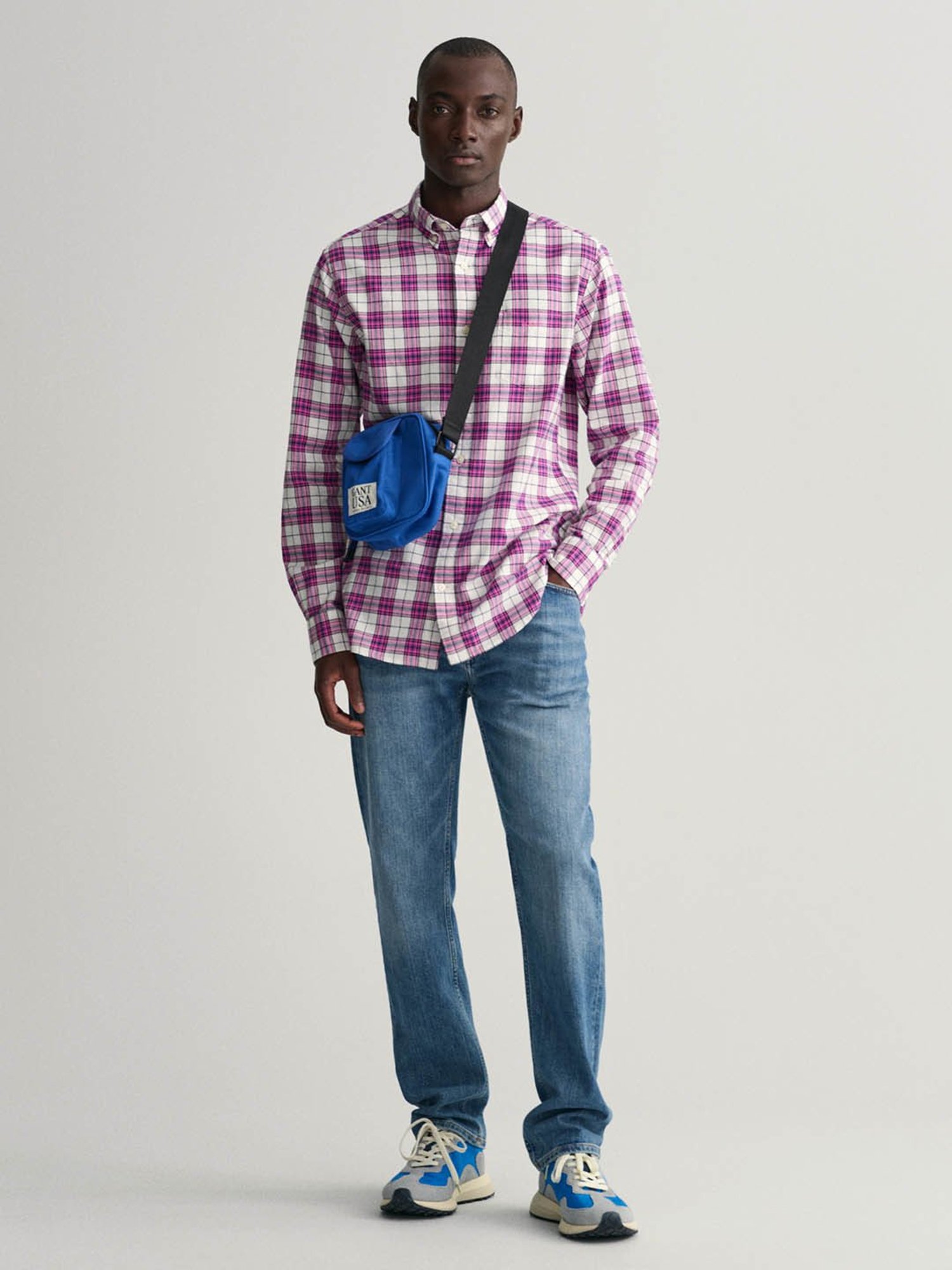 GANT Pink Cotton Regular Fit Checks Shirt
