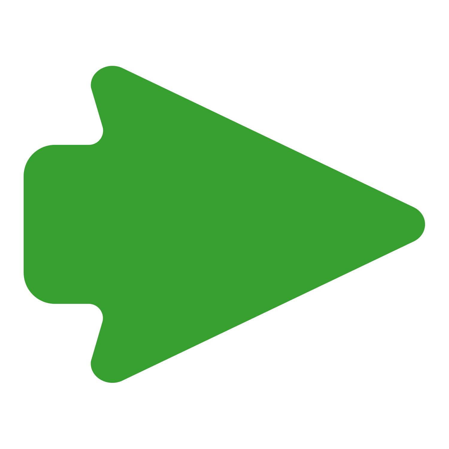 LiteMark 5 Inch Green Arrowhead Decals - Pack of 12