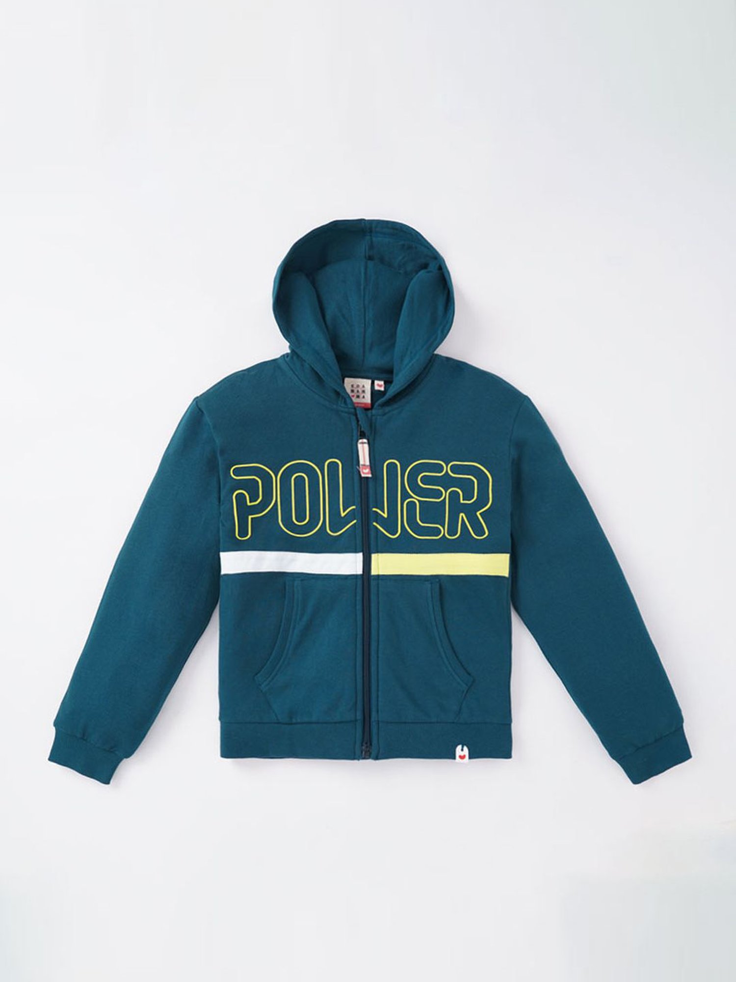 Allen Solly Junior Navy & Green Color Block Full Sleeves Jacket