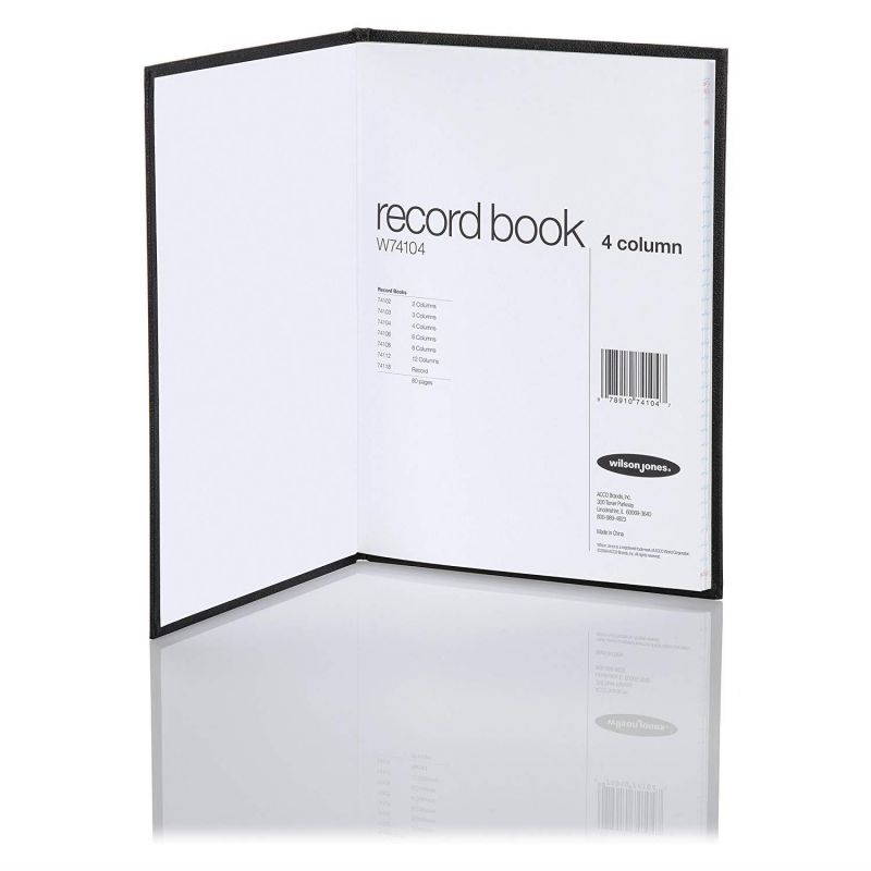 Wilson Jones 74100 Account Book, 9 1/4-Inch x 7-Inch, 30 Lines, 80 Pages, 4 Columns, Case of 12 (W74104)