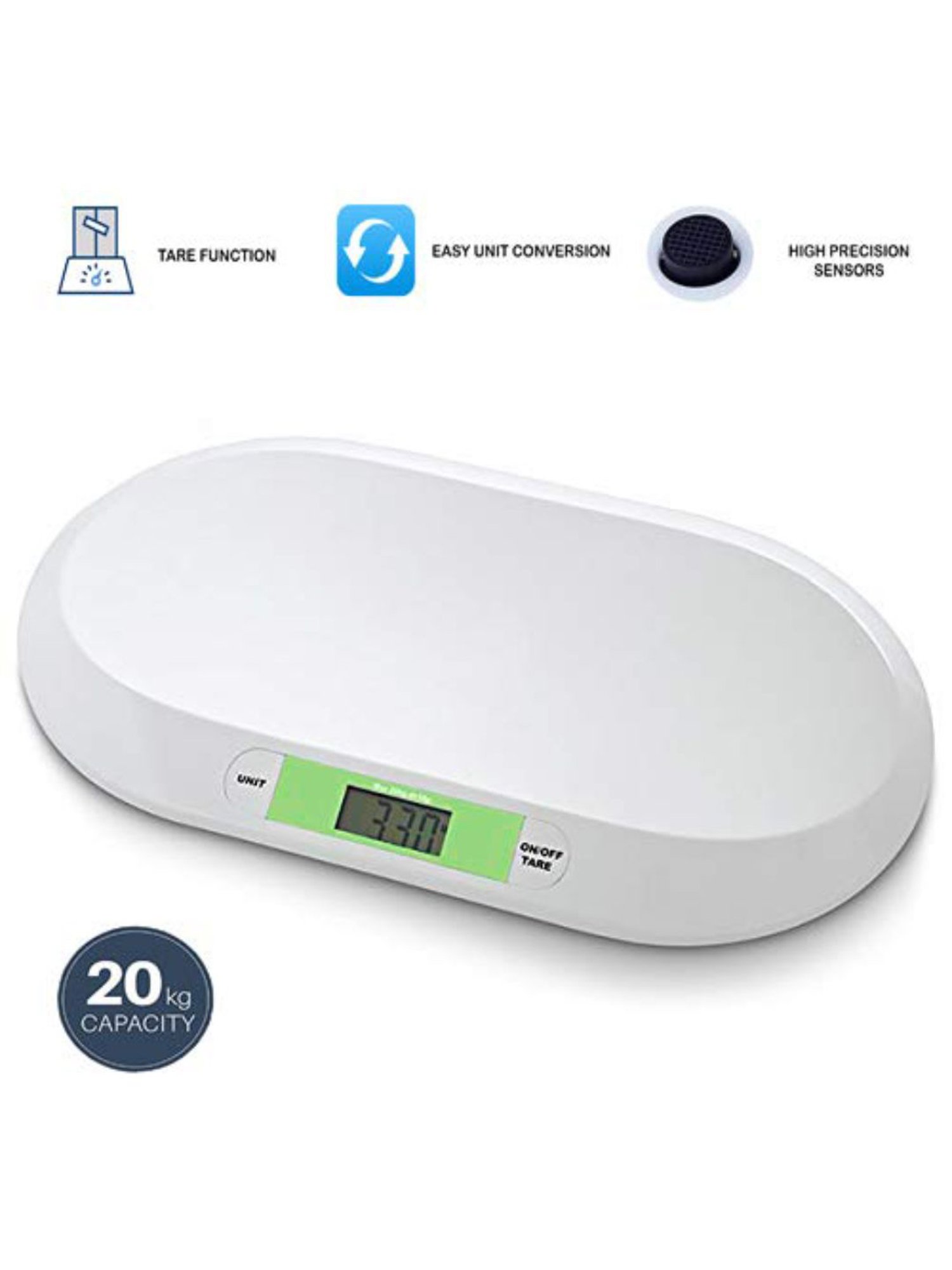 MCP BWS-01 Electronic Digital Weighing Scale (White)