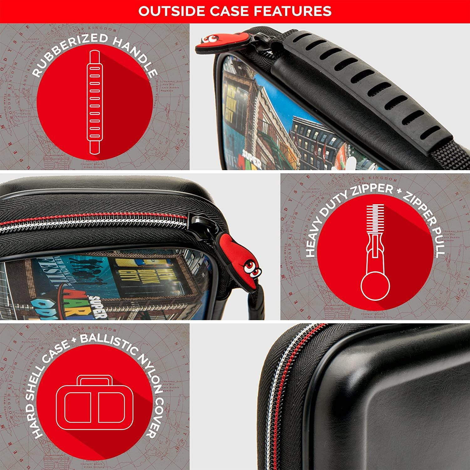 Nintendo Switch Super Mario Odyssey Carrying Case ? Protective Deluxe Travel Case ? PU Leather Exterior ? Official Nintendo Licensed Product