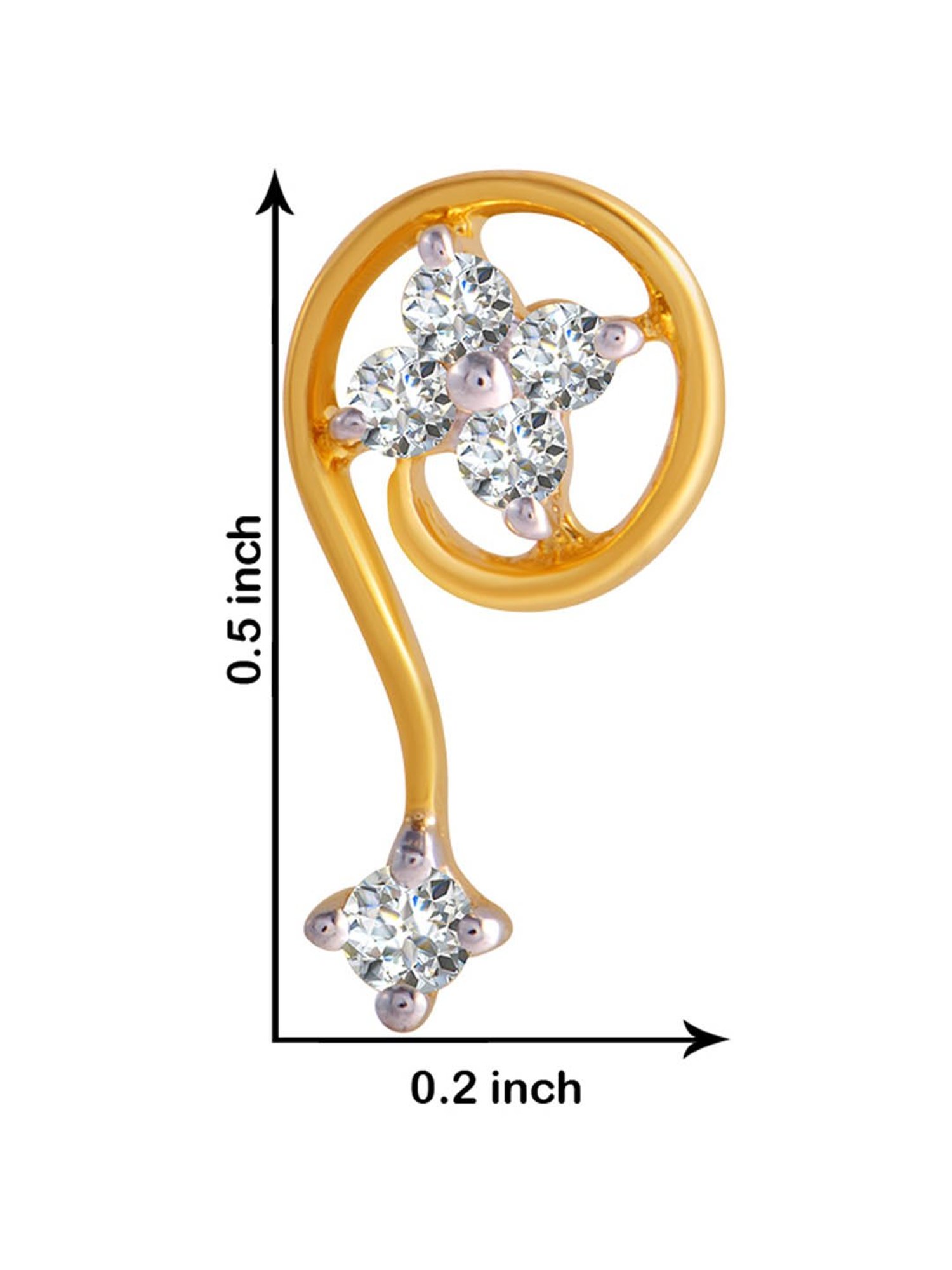 P.C. Chandra Jewellers 18 kt Gold & Diamond Earrings