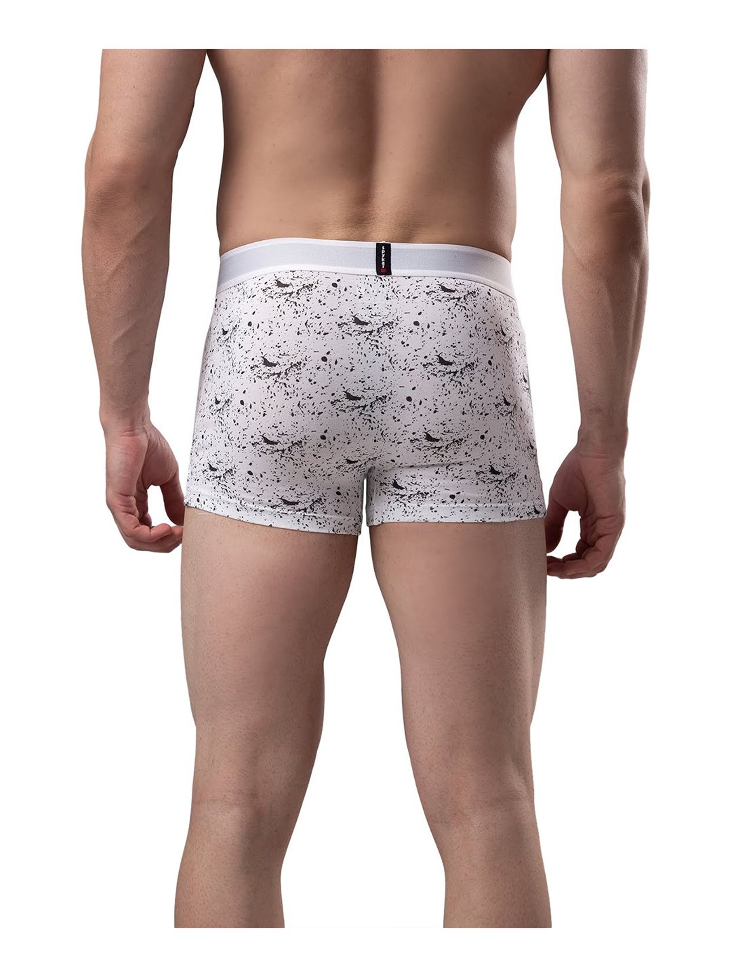 UnderJeans by Spykar White Printed Trunks