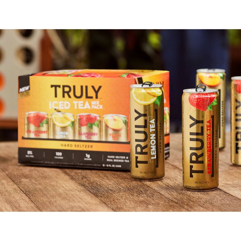 Truly Hard Seltzer Iced Tea Variety Mix Pack - 12pk/12 fl oz Slim Cans