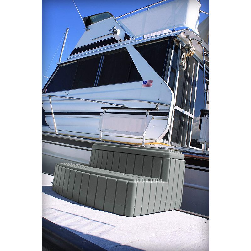 Good Ideas Sora Steps Lightweight Weatherproof Outdoor & Indoor Storage Step, Gray