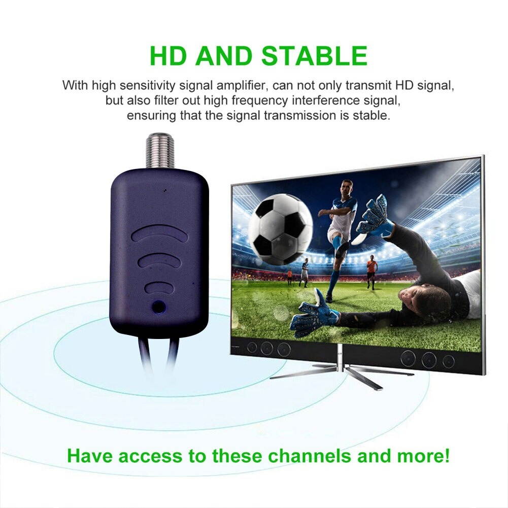 25DB TV Antenna Signal Amplifier Booster Low Noise Easy Installation HD TV Antenna Signal Booster Antenna For HD Antenna Channel