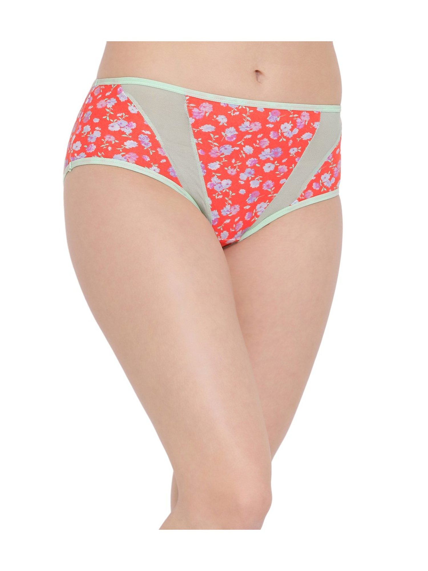 Clovia Orange Printed Hipster Panty