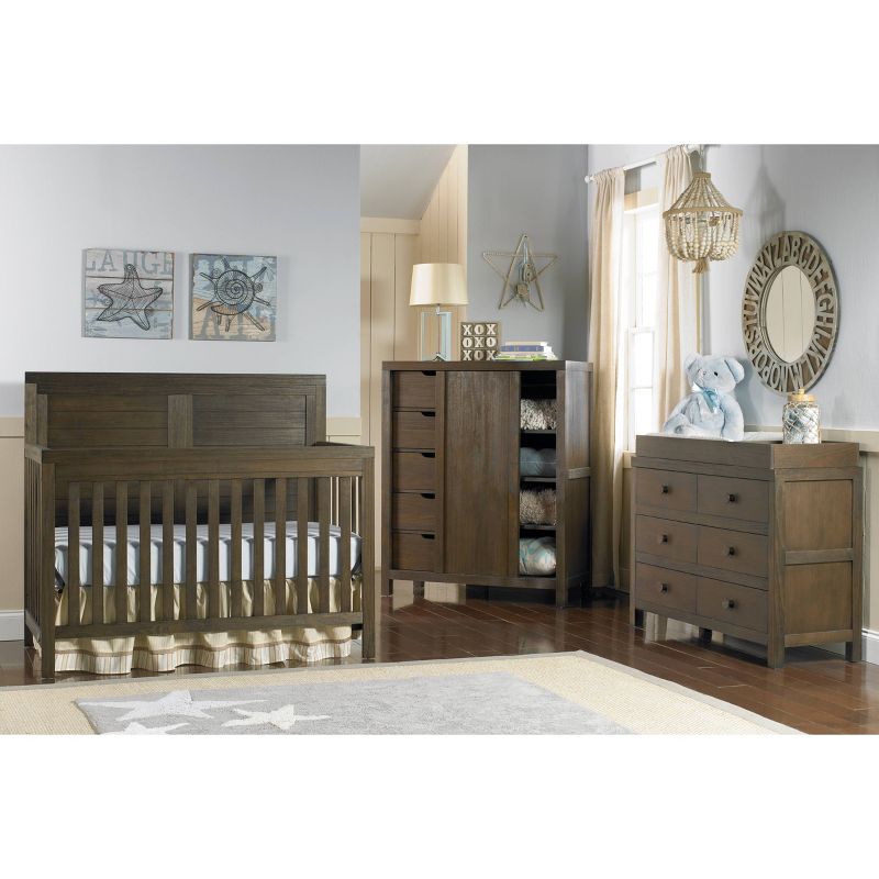 Ti Amo Castello 4-in-1 Standard Full-Sized Convertible Crib - Brown