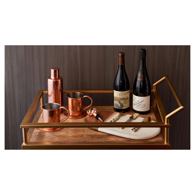 Wood & Gold Finish Bar Cart - Threshold™
