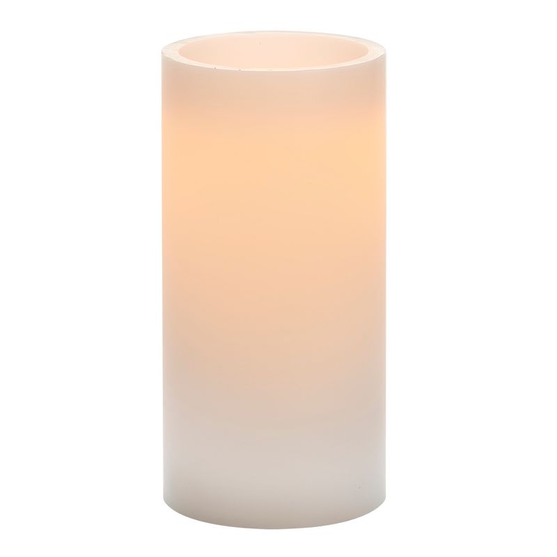 3" x 6" Vanilla Scented LED Pillar Candle White - Made By Design™