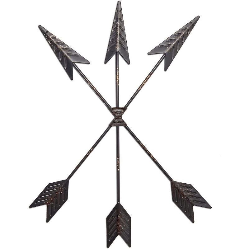 Farmlyn Creek Rustic Arrow Home Wall Decor, Black Cast Iron Sign (15 x 11.25 Inches)