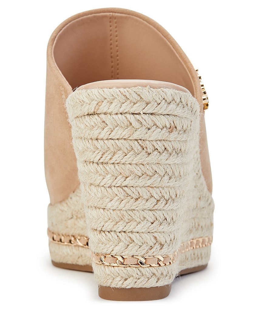 KARL LAGERFELD PARIS Corissa Suede Platform Wedge Espadrilles