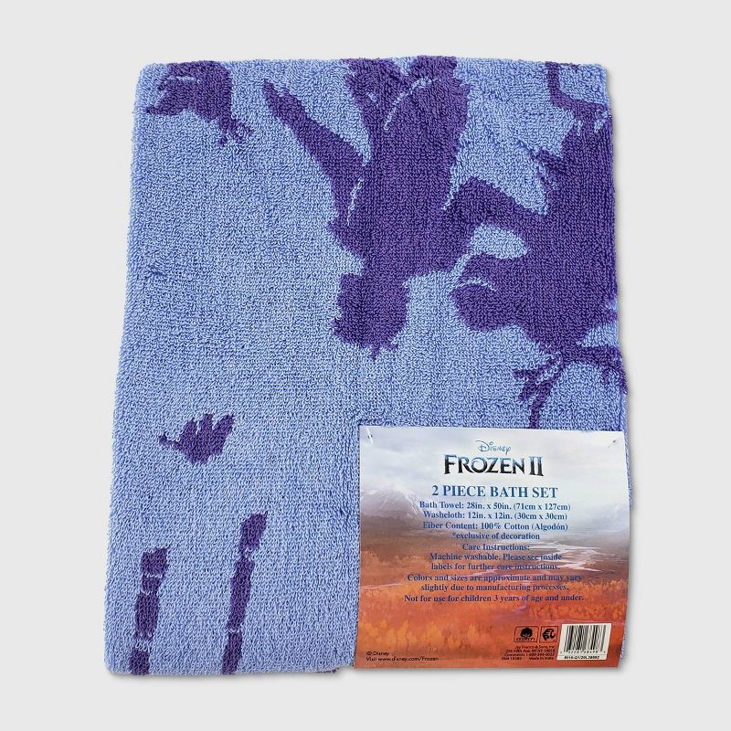 Disney Frozen Bath Towel Wash Cloth Set