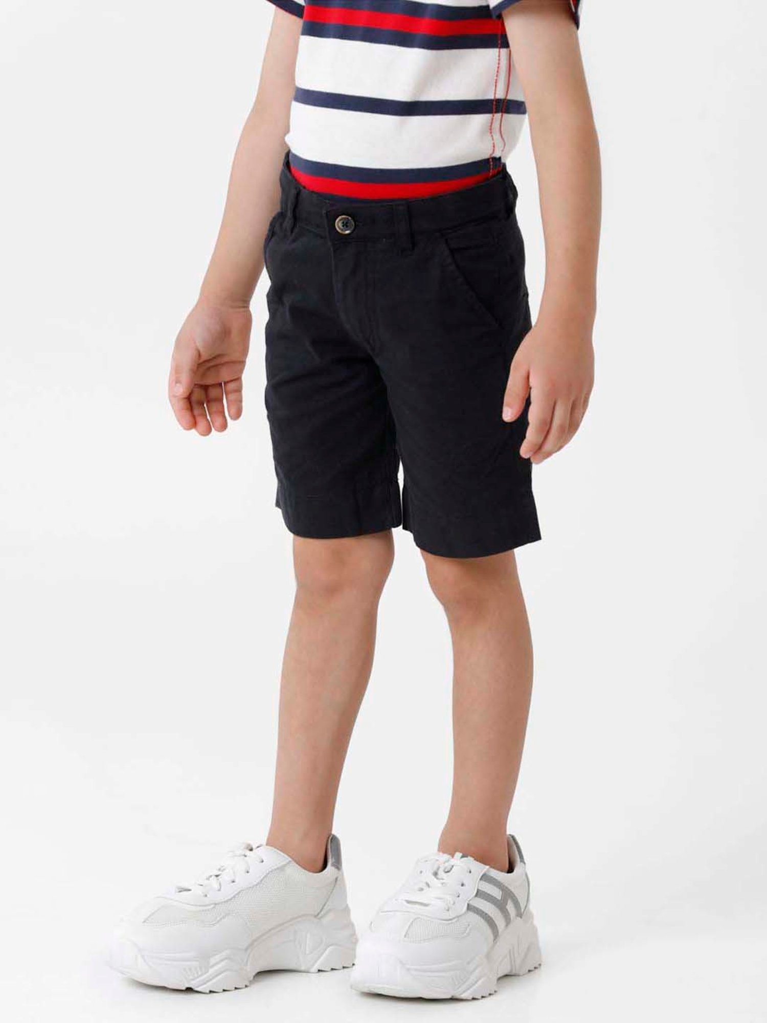 Kate & Oscar Kids Black Cotton Regular Fit Shorts