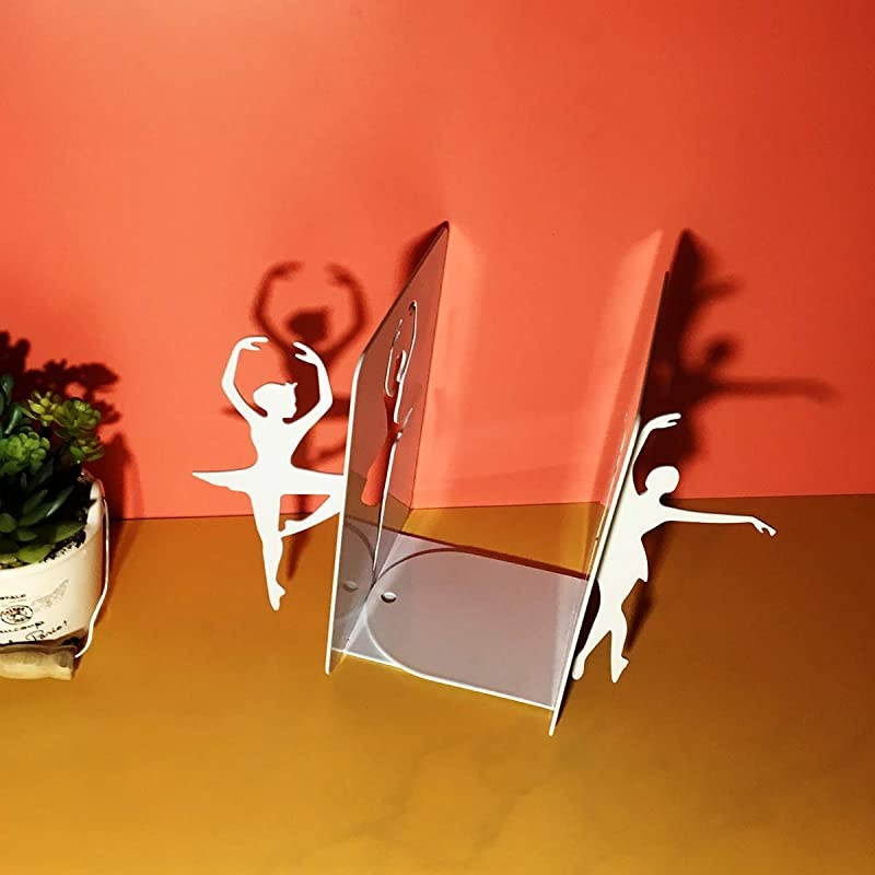 Decorative Bookends - Black Owl Farmhouse Decor - Geometric Metal Bookend - Book Ends for Heavy Books - Office Desk Organizer Book Holders (Black)