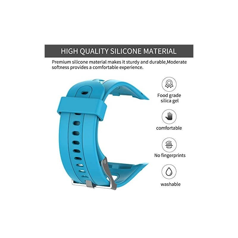Watch Band Compatible with Garmin Forerunner 10 Forerunner 15 Running Watch Soft Silicone Replacement Wristband for Garmin Forerunner 1015 Smart Watch Women Men