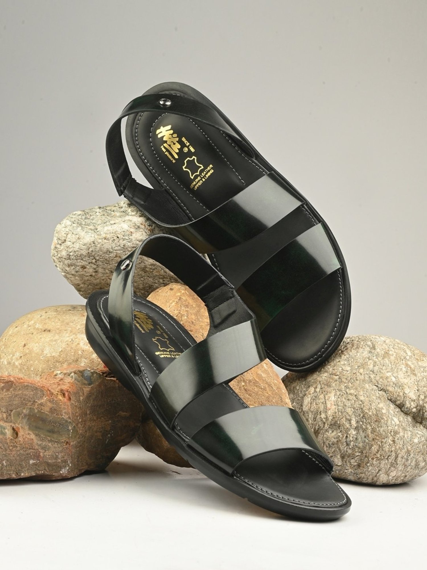 Hitz Men's Green Sling Back Sandals