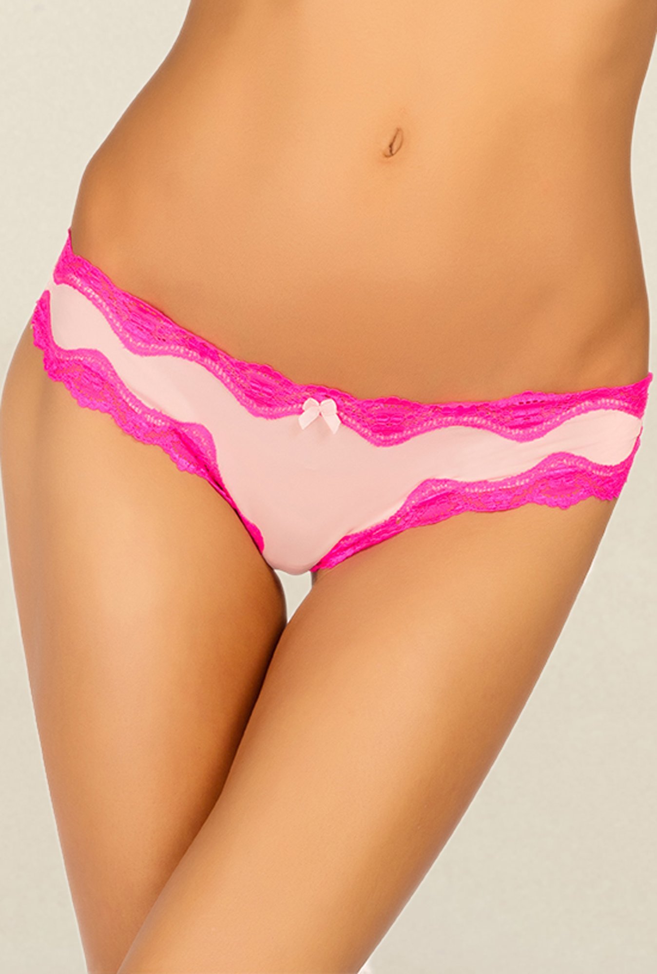 Candyskin Pink Lace Thong Panty