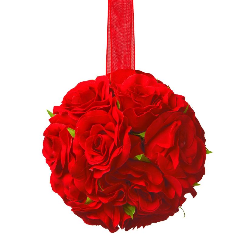 5" Valentine Rose Balls 4pk - National Tree Company