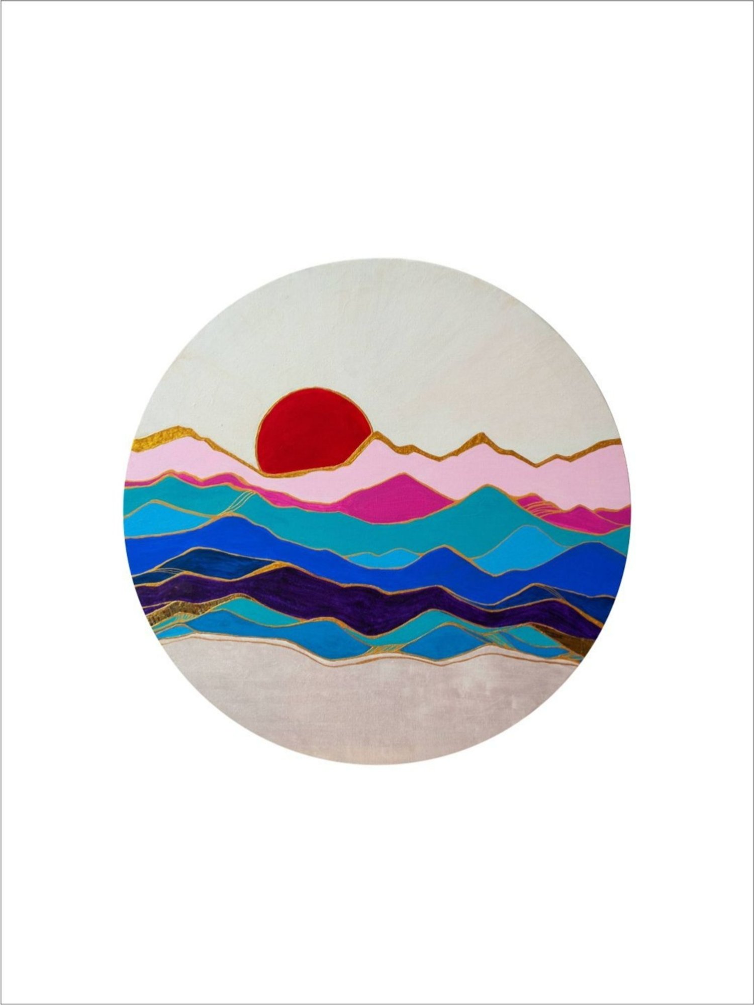 The Art House Abstract Multicolor Canvas Painting