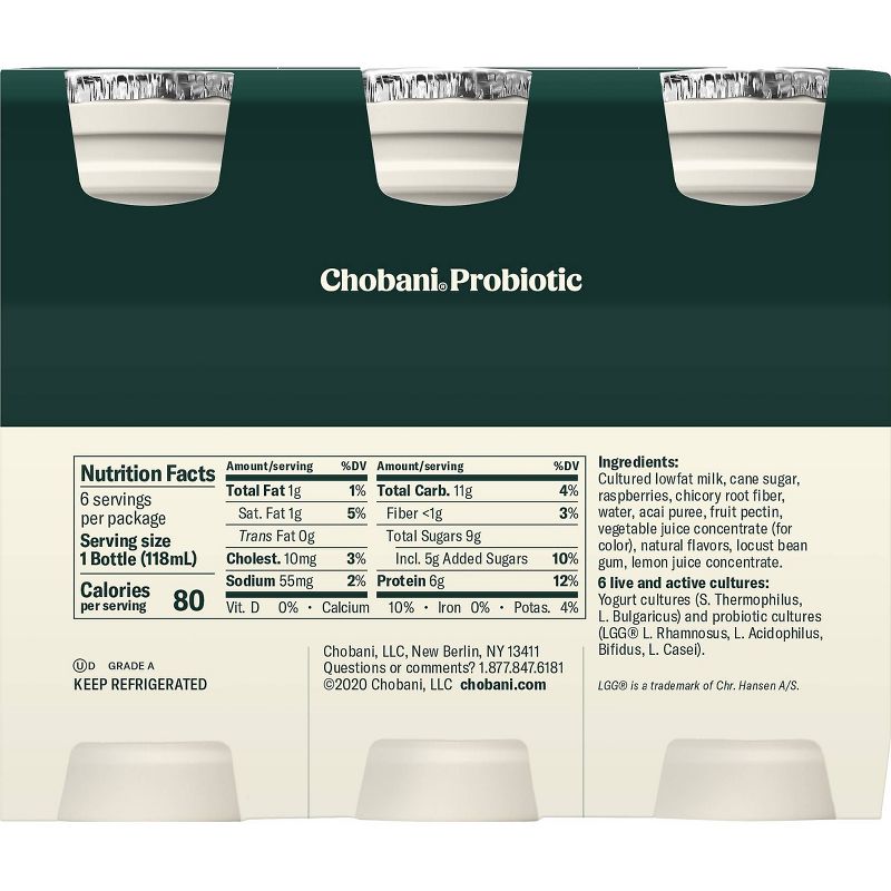 Chobani Probiotic Yogurt Drink Raspberry - 24 fl oz
