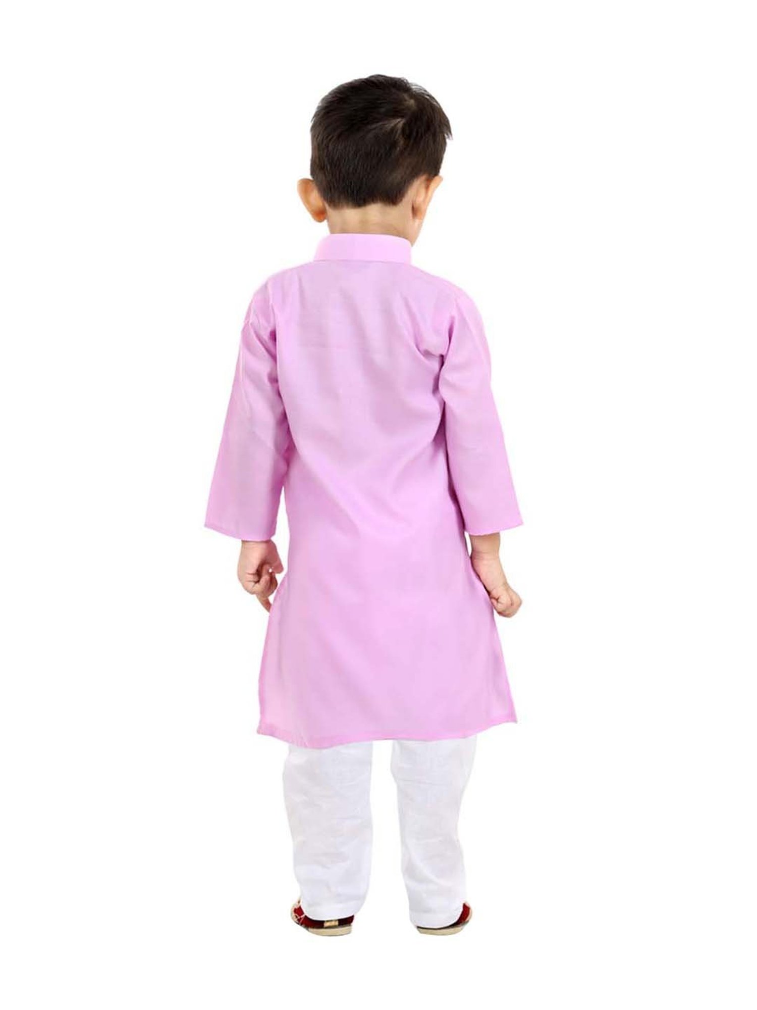 BownBee Kids Lilac Cotton Kurta & Payjama Set