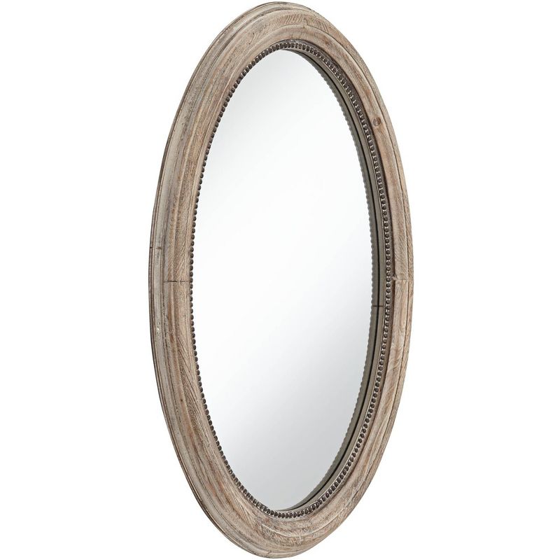 Noble Park Zahra Wooden 23 1/2" x 34" Oval Wall Mirror