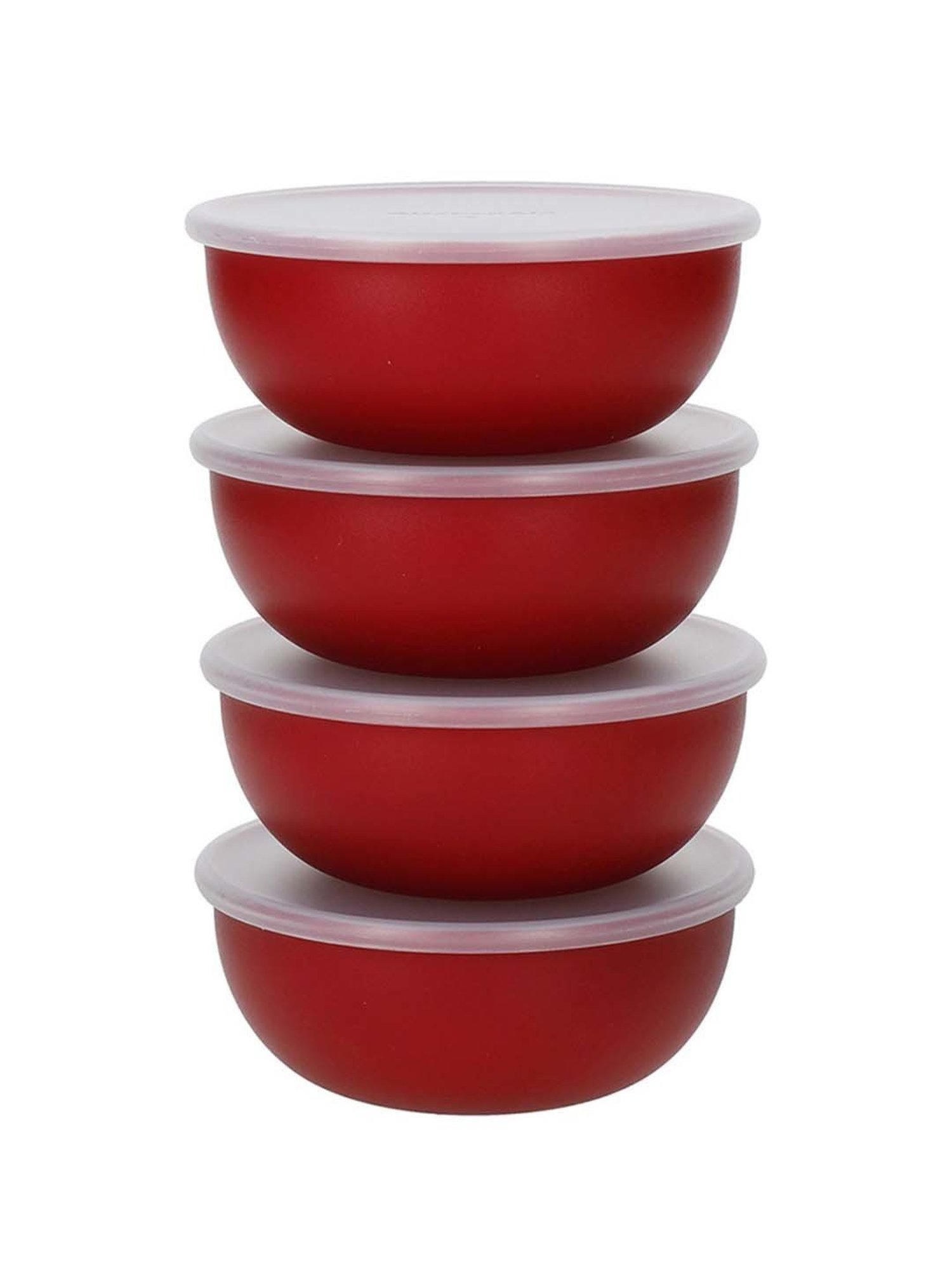KitchenAid 4-Piece Red Medium Pinch Bowl Set With Lids
