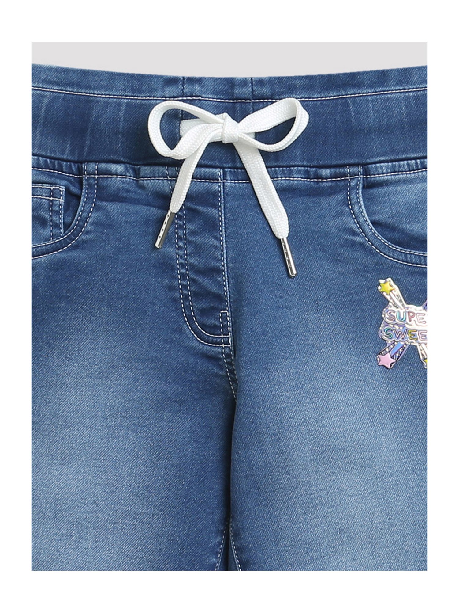 Tiny Girl Blue Solid Pants