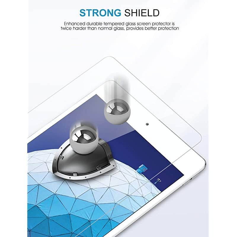 Screen Protector for iPad Air 3 3 Pack  9H Tempered Glass for iPad Air 105 iPad 102 Inch with Alignment Frame Apple Pencil CompatibleCase FriendlyScratch Resistant