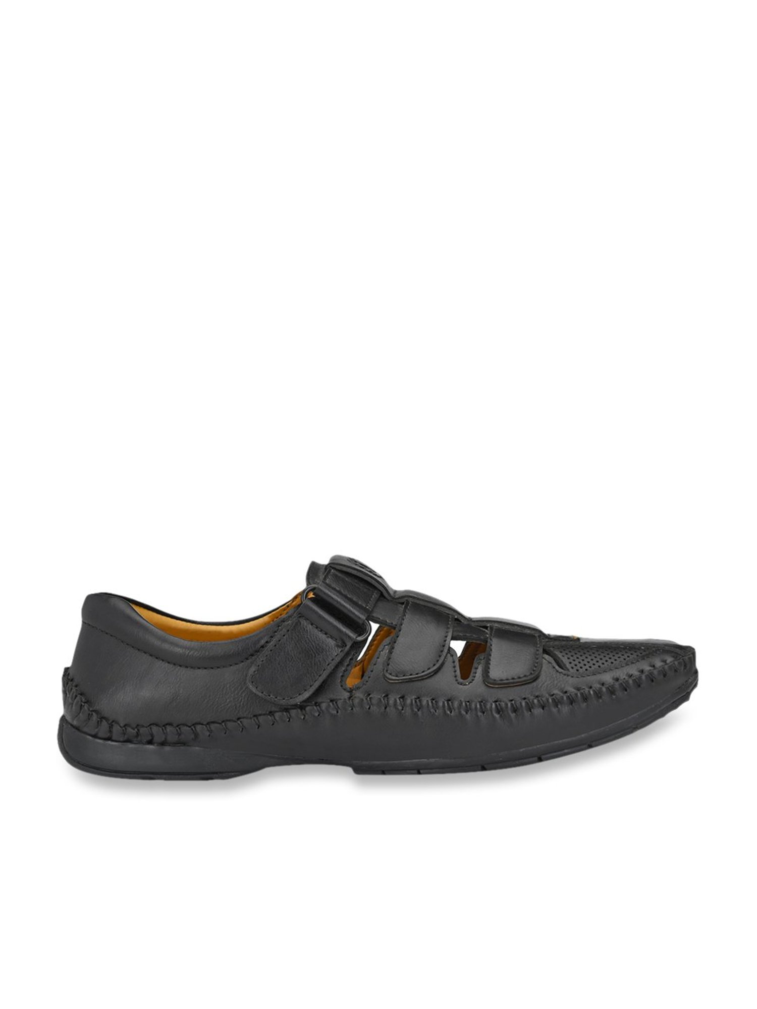 Prolific Black Fisherman Sandals