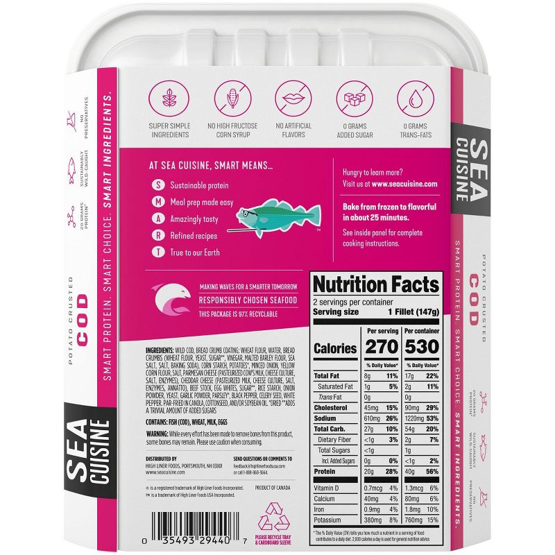 Sea Cuisine Potato Crusted Cod Fillets - Frozen - 10oz