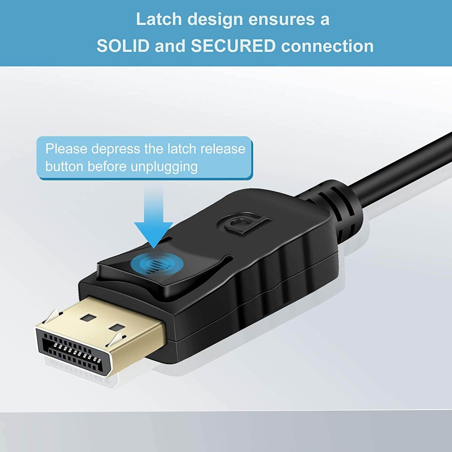 avedio links DisplayPort to HDMI Adapter Gold-Plated DP to HDMI Converter Cable Cord (Male to Female) (Black)