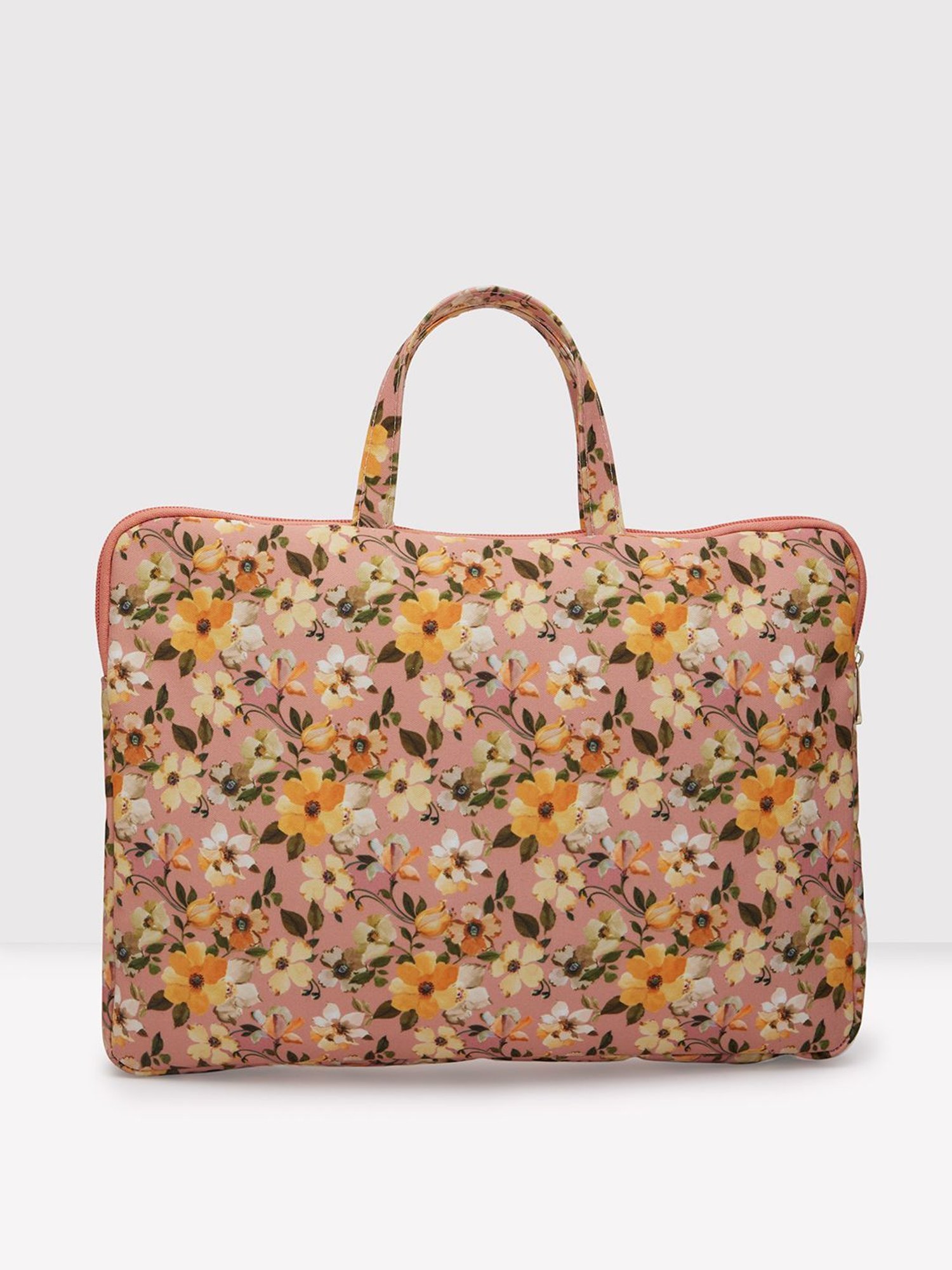 Caprese Pink Canvas Large Laptop Messenger Bag