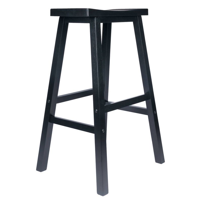 29" Satori Saddle Seat Barstool - Black - Winsome