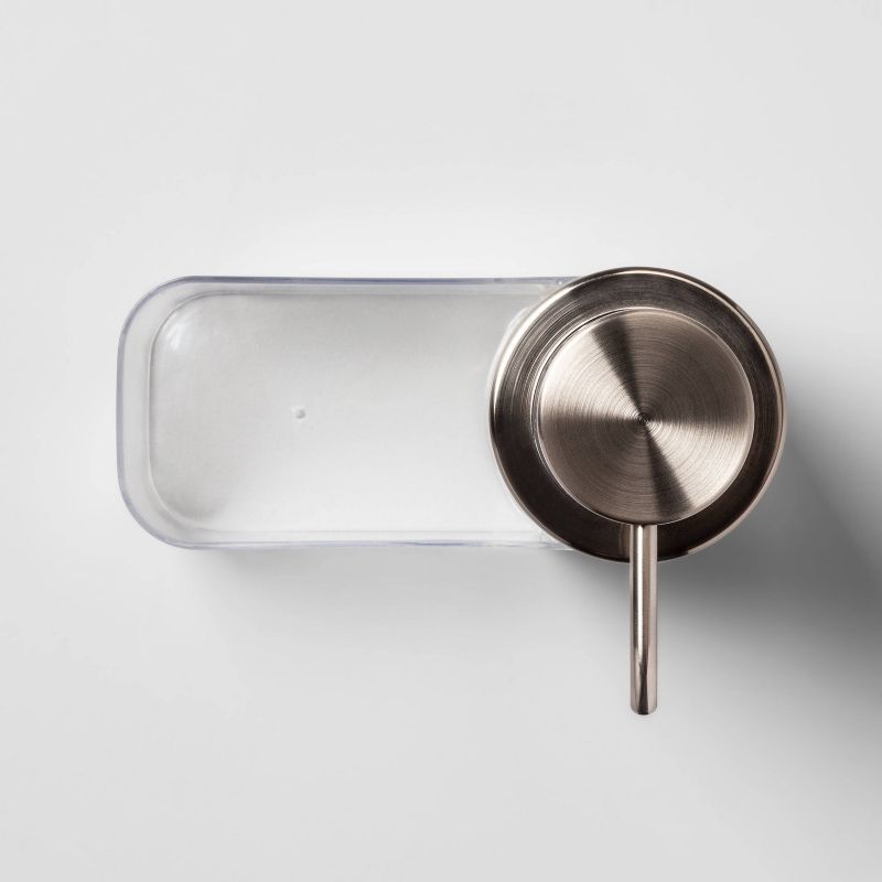 Plastic Foaming Soap Dispenser with Caddy Silver - Made By Design™