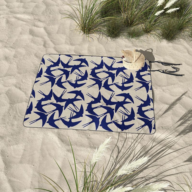 Hello Twiggs Spring Swallows Picnic Blanket - Deny Designs
