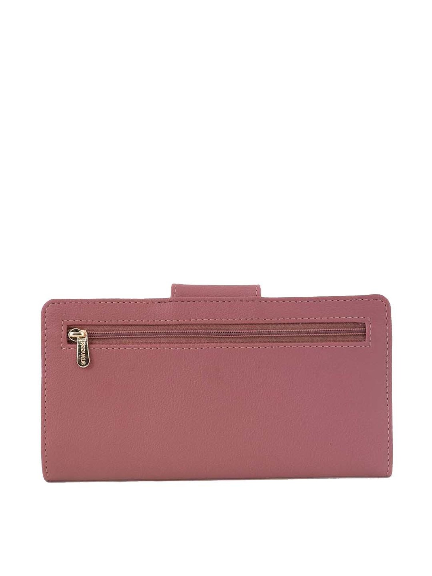 REDVALE Pink Solid Bi-Fold Wallet for Women