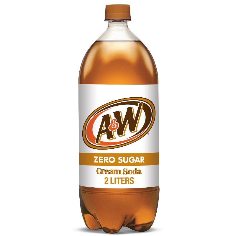 A&W Zero Sugar Cream Soda - 2 Liter Bottle