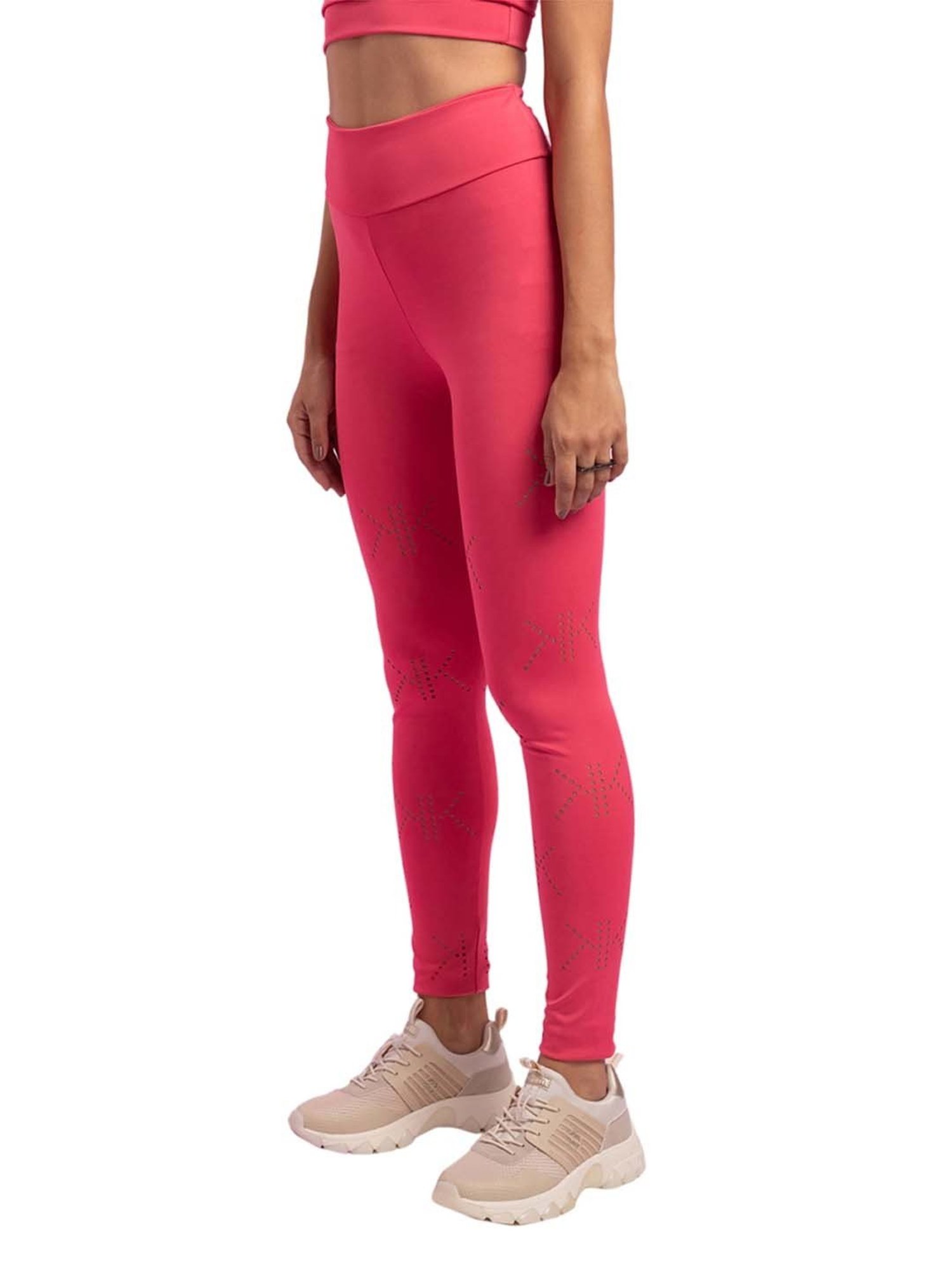 KENDALL + KYLIE Pink Printed Sports Tights
