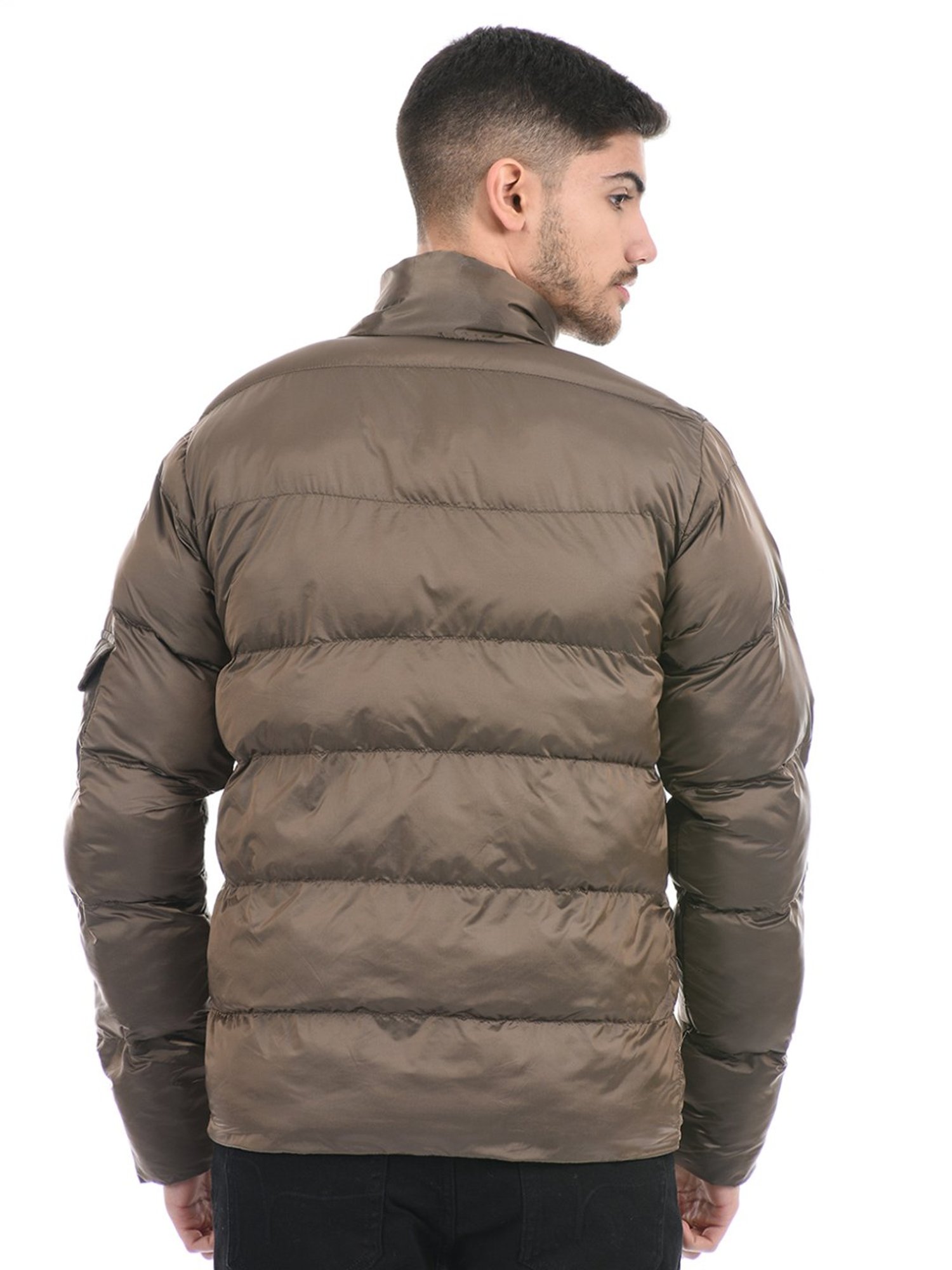 London Fog Brown Regular Fit Quilted Quilted Jacket