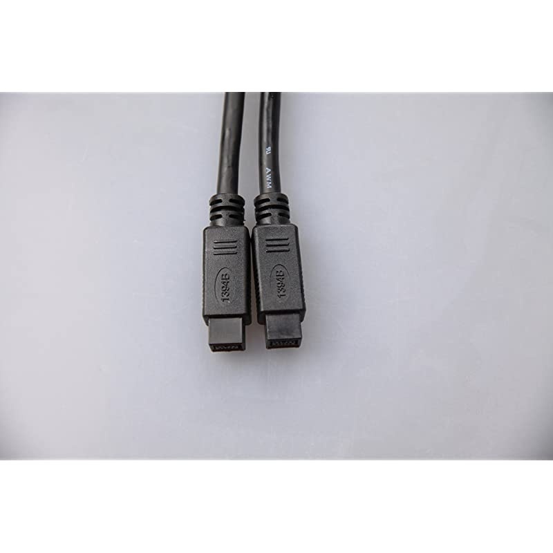 Firewire Premium Durable Cable 800 IEEE1394B 9 Pin to 9 Pin Male to Male 6 Ft 18m Black