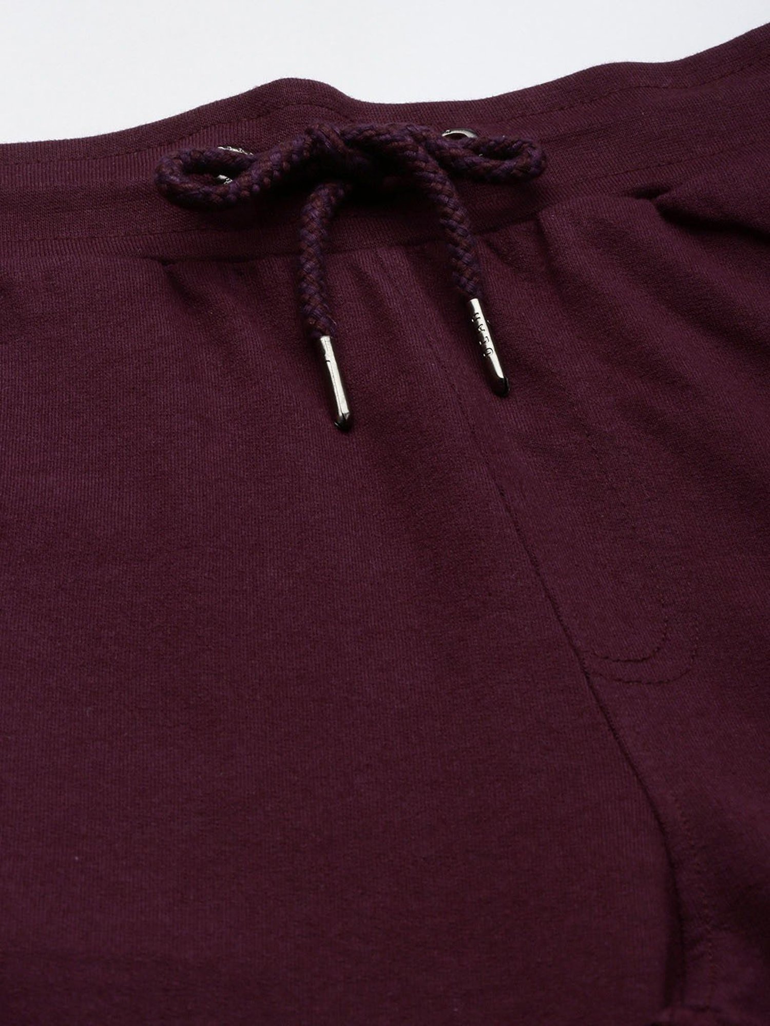 The Bear House Maroon Cotton Slim Fit Graphic Print Tracksuit