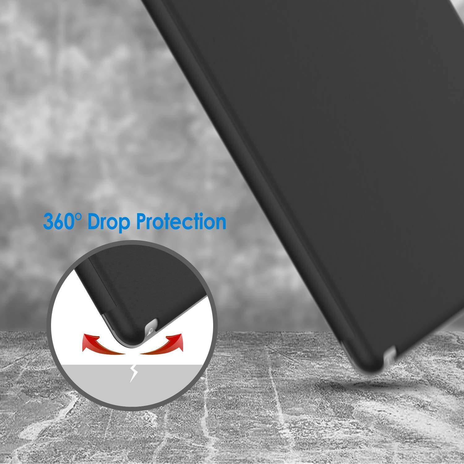 jetech case for apple ipad air 1st edition (not for ipad air 2), smart cover with auto wake/sleep, black